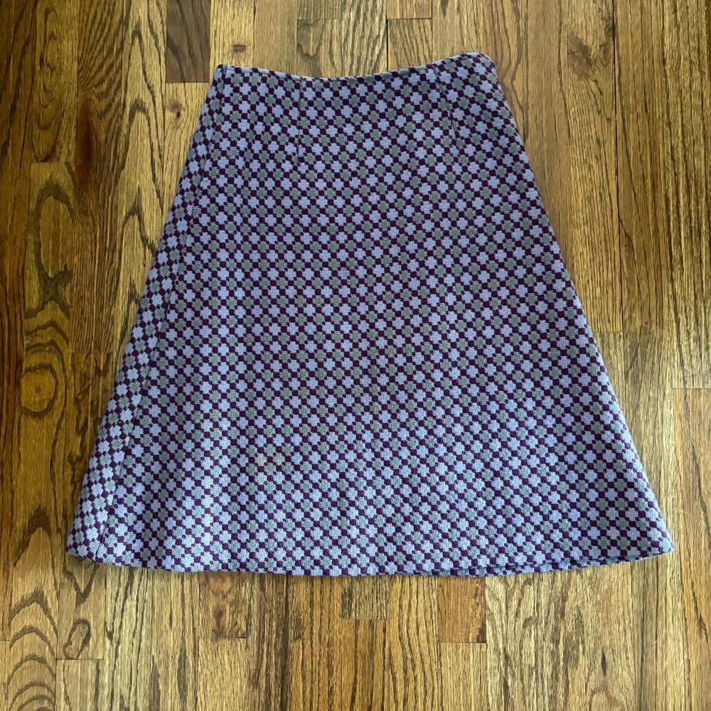 Welsh Woollens Wales Skirt 100% Wool Lined Preppy Y2K Retro A-Line